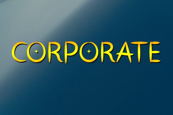 Corporate Font: A Graceful Display Typeface for Brand Names & Logos