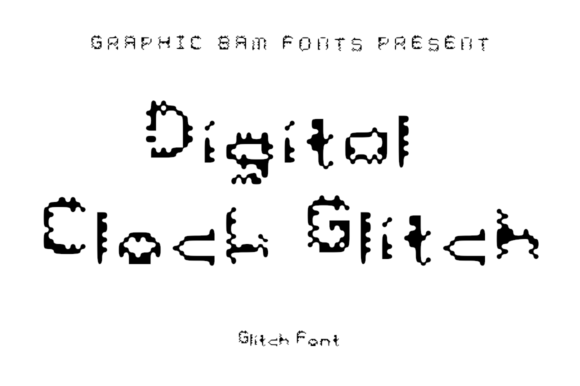 Digital Clock Glitch: A Display Font with Raw Digital Charm