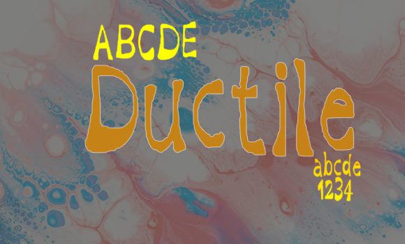 Ductile: A Bold, Metallic Display Font for Handmade Creators