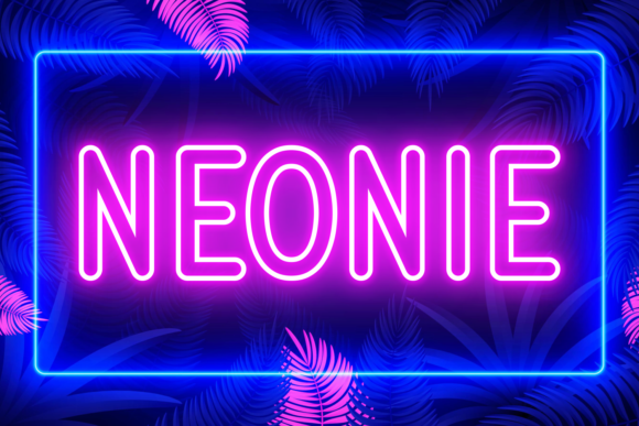 Neonie: A Bold, Outline Display Font for Handmade Brands