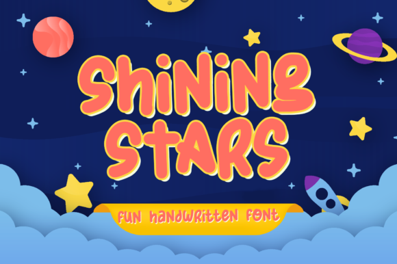 Shining Stars Display Font for Handmade Creators