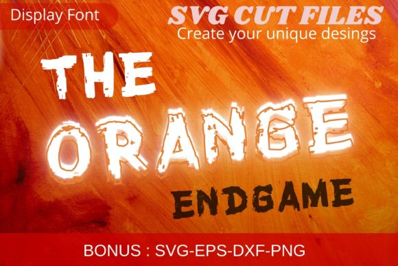 The Orange Endgame: A Bold Display Font for Editorial Impact