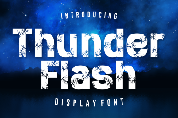 Thunder Flash: A Bold Display Font for Handmade Labels & Printables